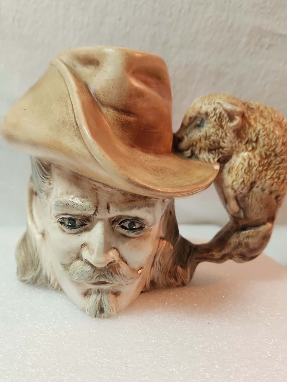 Rustic Cowboy Face Ceramic Accent Mug in Brown